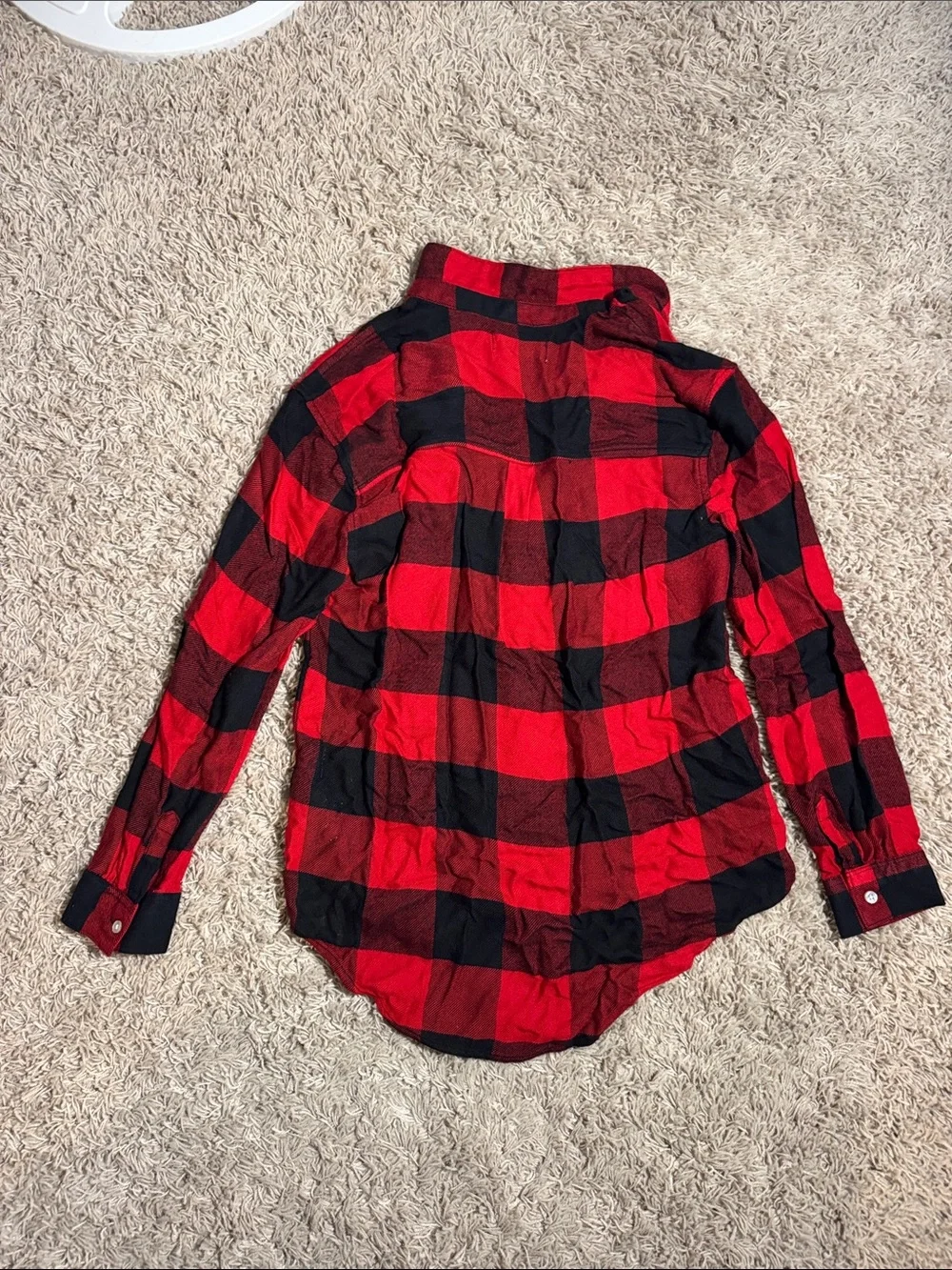 Girl’s Old Navy Red and Black Plaid Flannel